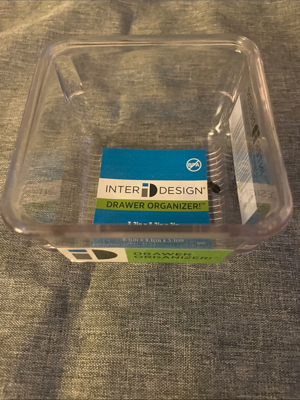 Six Clear Lucite Drawer Organizers - 3.2 x 3.2 x 2